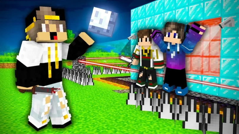 ماين كرافت ولكن تحديت اصدقائي في سباق امن بيت ضد الاسلحة العملاقة ( انصدمت ) !!!🔥🔥 - ترندات مصر