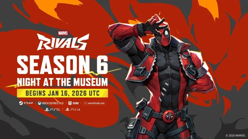 Deadpool is coming to Marvel Rivals on Jan 16 // Season 6: Night at the Museum Official Trailer