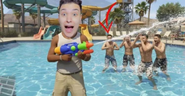 مسدس جديد فى الملاهى المائية !!