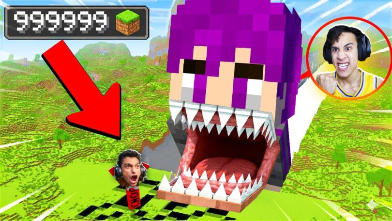 عملت مقلب في صديقي عبدة ماندو تحولت الي عملاق واكلت عالم ماين كرافت.. 🤣
