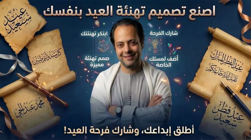 اصنع تصميم تهنئة العيد بنفسك بالذكاء الاصطناعي وشارك الفرحة