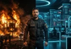 صورة من فيلم وثائقي عن الشرطة المصرية توضح الفرق بين أحداث 28 يناير 2011 والتطور التكنولوجي لعام 2026.