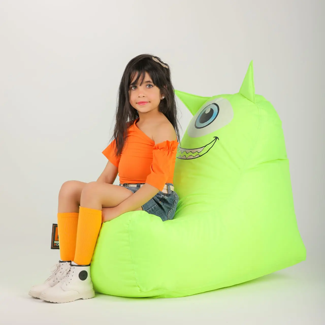 Bomba Now Bean Bag - Kids Green Character Monster Bomba Now kids bean bag - green monster character design for playrooms - fun beanbag Egypt